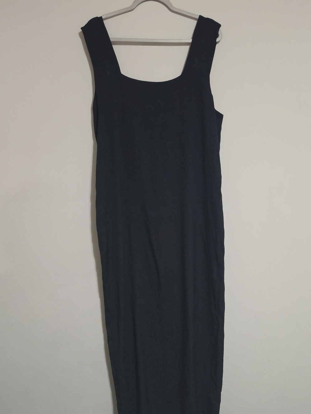 Reformation Black Square-Neck Maxi Dress